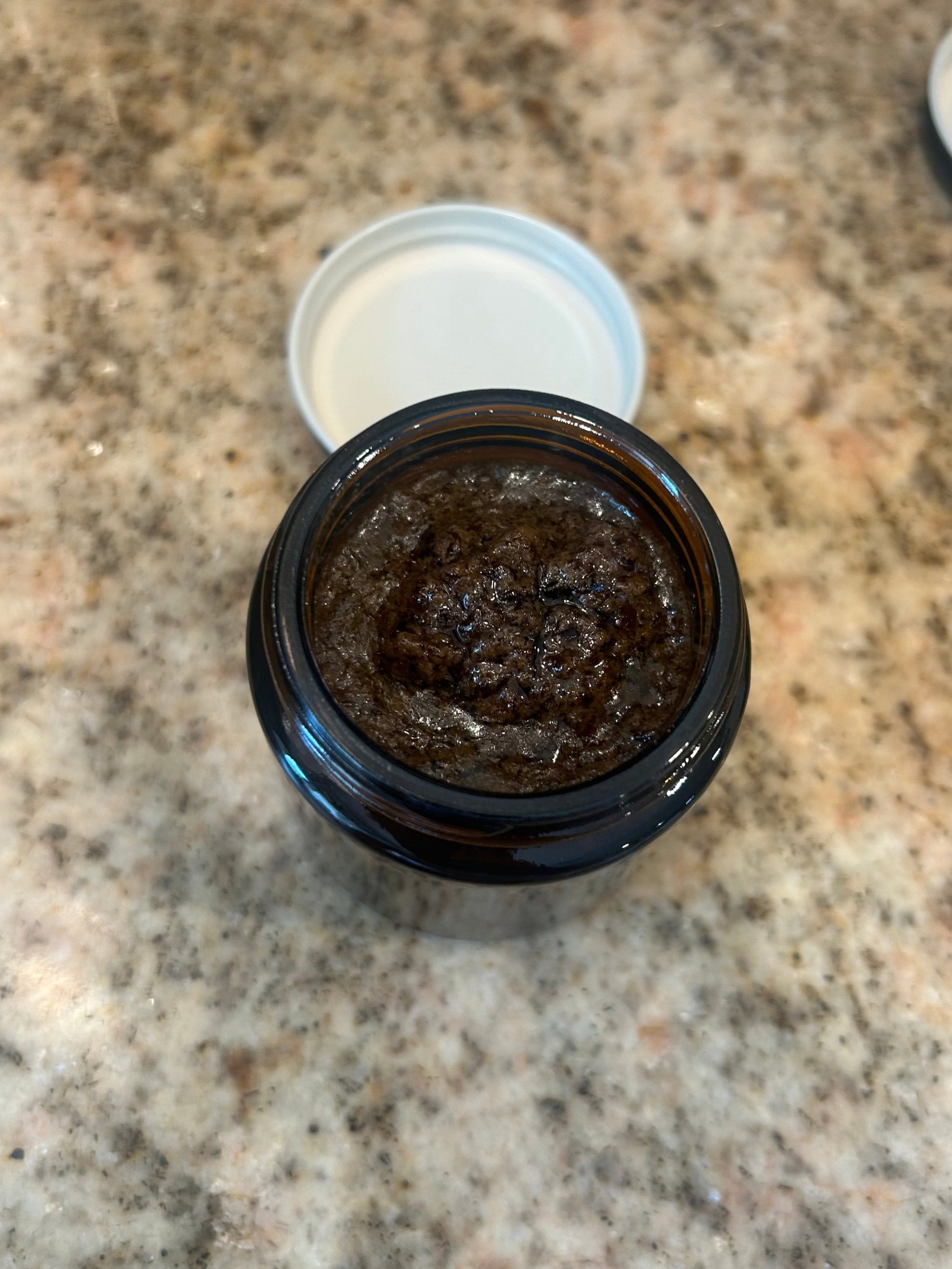 jar and lid near amber jar